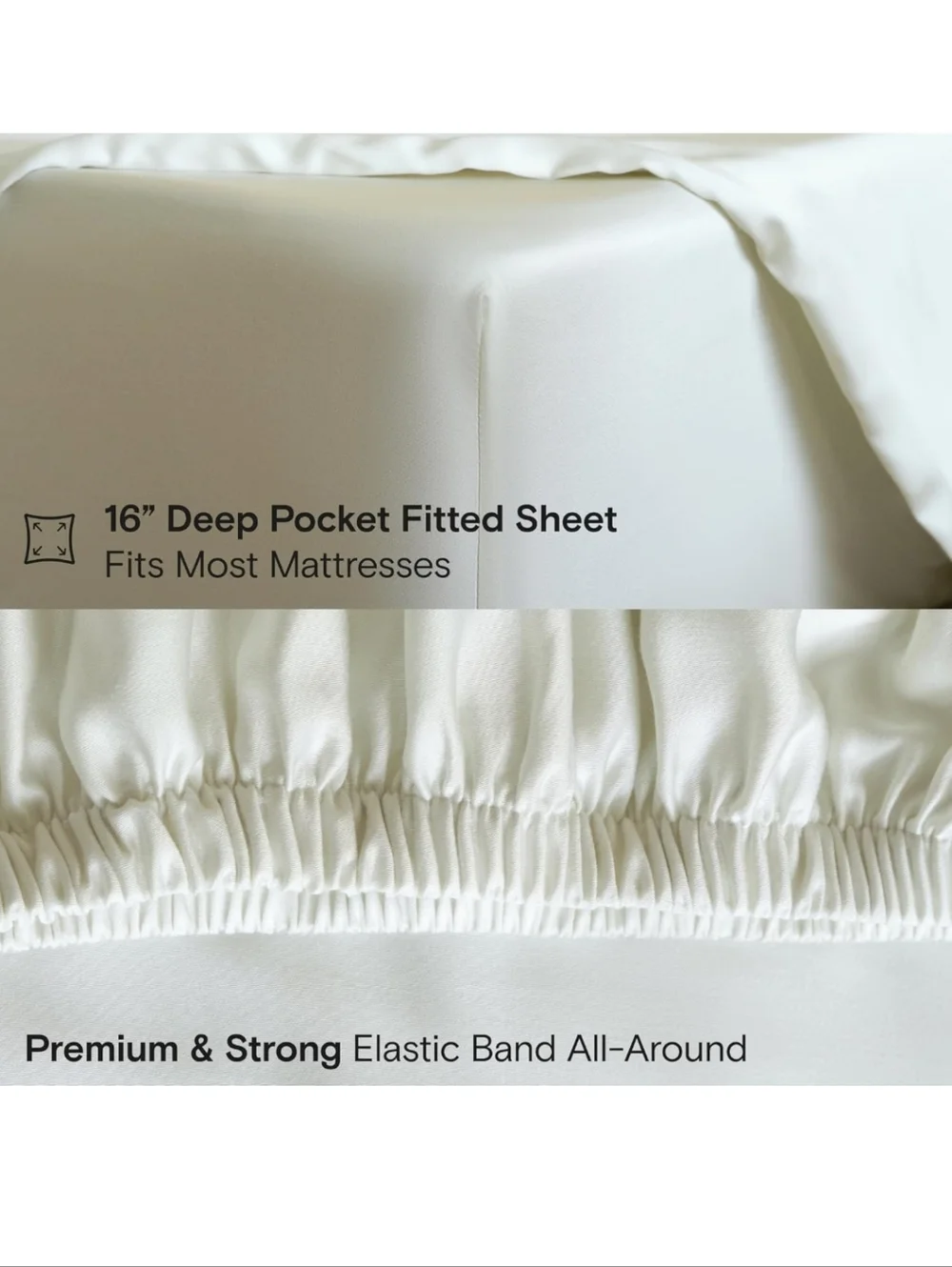 DOZ by SIJO King Bamboo Sheet Set Cooling Viscose Luxury Ivory 3pc NWT